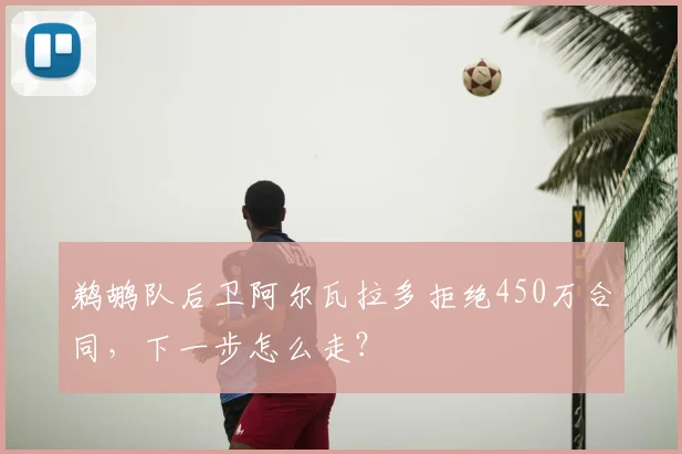 鹈鹕队后卫阿尔瓦拉多拒绝450万合同,下一步怎么走?